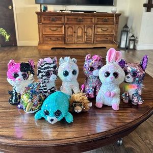 Ty Beanie Boos Sparkly Sequin Flippy set